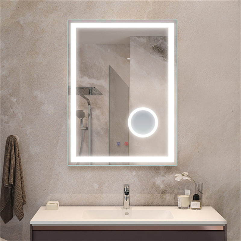 Home decor bathroom mirror makeup mirror with led mirrors decor wall mirror with 5X magnifying mirror