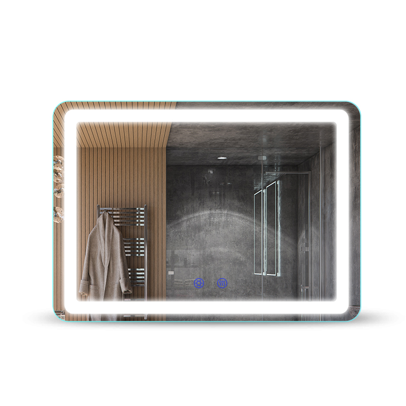 Large Full Length LED Bathroom Mirrors with Black Frame around Light up Mirror for Makeup
